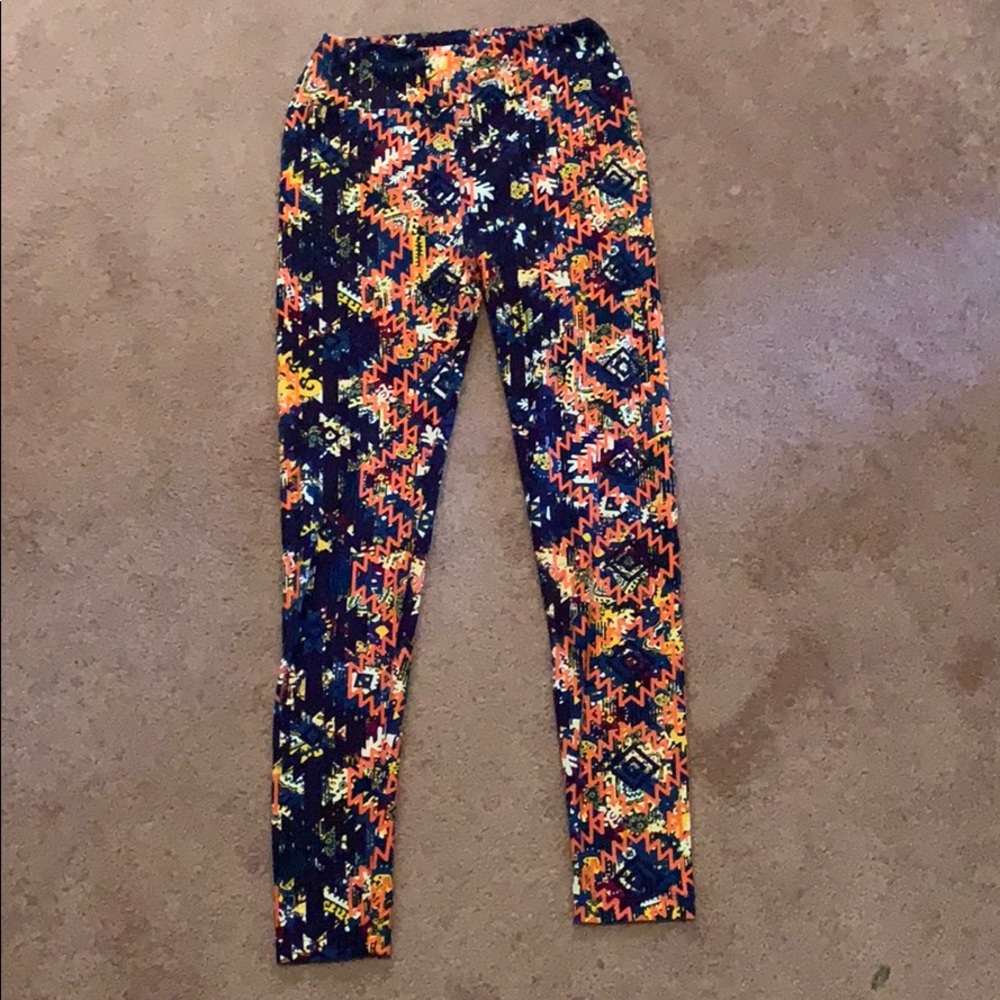 OS Lu La Roe aztec print leggings brand new